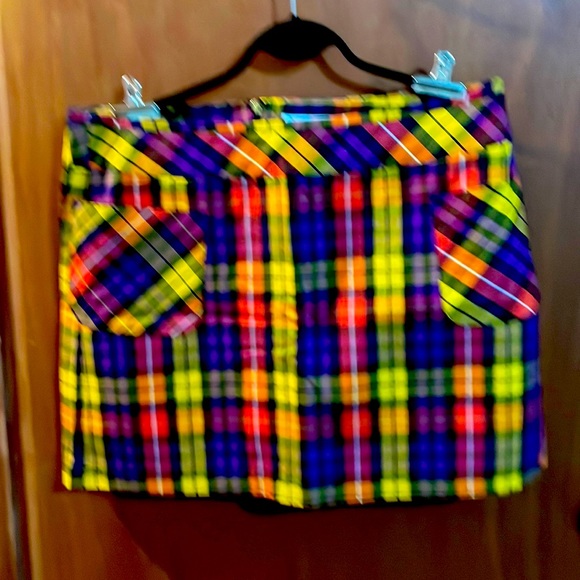 Purple yellow mixed coloured Skort - Picture 1 of 9